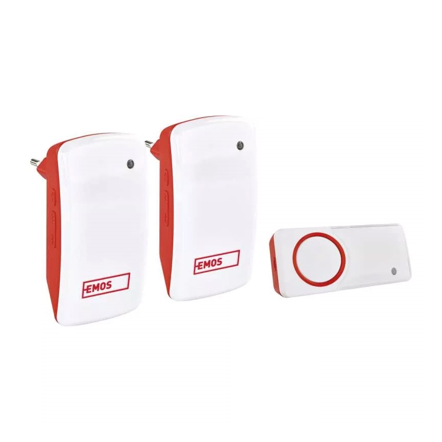 К-кт 2бр. безжични звънци за контакт 230V IP44