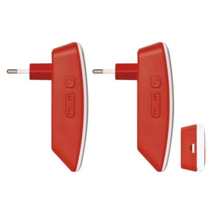 К-кт 2бр. безжични звънци за контакт 230V IP44