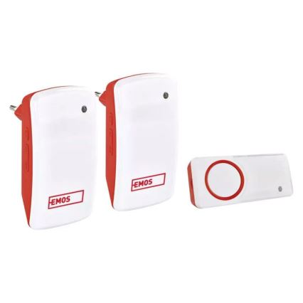 К-кт 2бр. безжични звънци за контакт 230V IP44