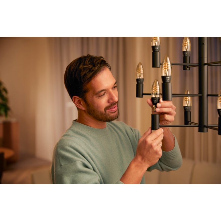 К-кт 2бр. димируеми крушки Philips Hue WHITE AMBIANCE E14/4,6W/230V