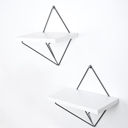 К-кт 2бр. етажерки 14x30 cм бял