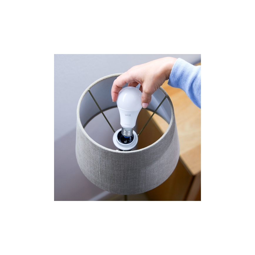 К-кт 2бр. LED димируеми крушки A60 E27/8W/230V 2700-6500K CRI 90 Wi-Fi - WiZ