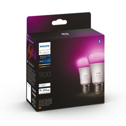 К-кт 2бр. LED димируеми крушки Philips Hue White And Color Ambiance A60 E27/9W/230V 2000-6500K