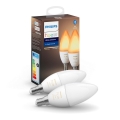 К-кт 2бр. LED димируеми крушки Philips Hue WHITE AMBIANCE B39 E14/4W/230V 2200K - 6500K