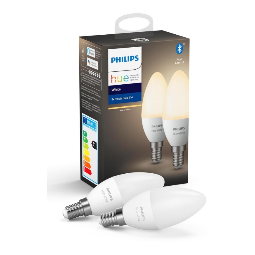 К-кт 2бр. LED димируеми крушки Philips Hue WHITE E14/5,5W/230V 2700K