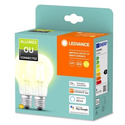 К-кт 2бр. LED димируеми крушки SMART+ A60 E27/6W/230V 2700K  - Ledvance