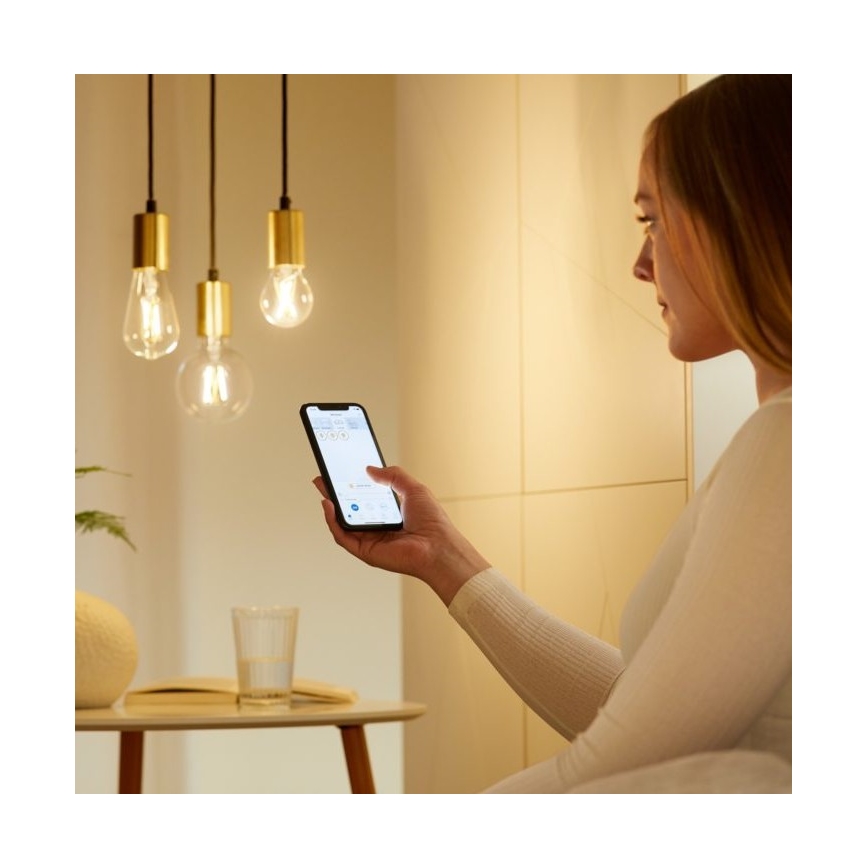 К-кт 2бр. LED димируеми крушки VINTAGE FILAMENT A60 E27/6,7W/230V 2700-6500K CRI 90 Wi-Fi - WiZ