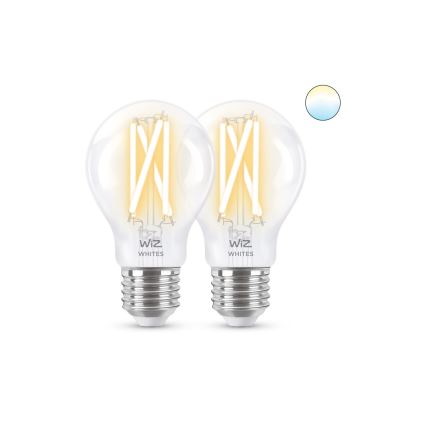 К-кт 2бр. LED димируеми крушки VINTAGE FILAMENT A60 E27/6,7W/230V 2700-6500K CRI 90 Wi-Fi - WiZ
