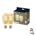 К-кт 2бр. LED димируеми крушки VINTAGE FILAMENT ST64 E27/6,7W/230V 2000-5000K Wi-Fi - WiZ