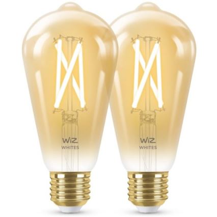 К-кт 2бр. LED димируеми крушки VINTAGE FILAMENT ST64 E27/6,7W/230V 2000-5000K Wi-Fi - WiZ
