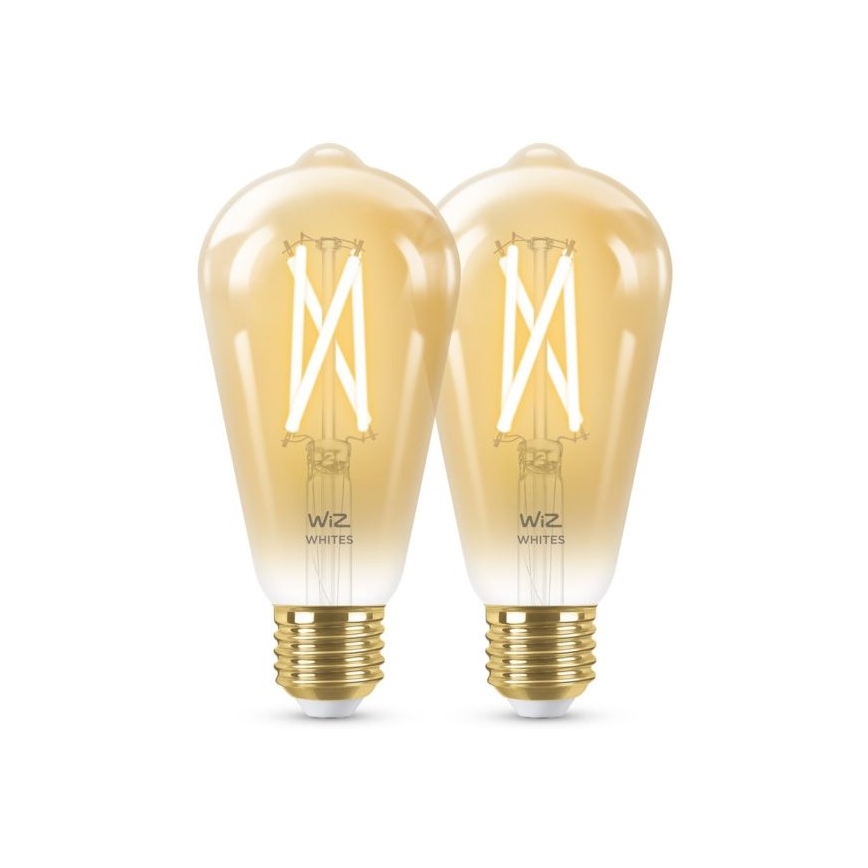 К-кт 2бр. LED димируеми крушки VINTAGE FILAMENT ST64 E27/6,7W/230V 2000-5000K Wi-Fi - WiZ