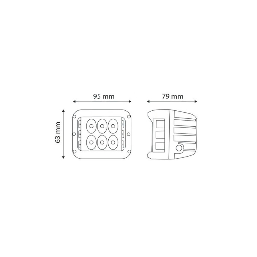 К-кт 2бр. LED прожектор за автомобил CREE LED/27W/10-30V IP67