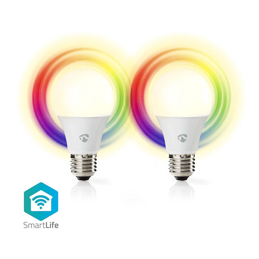 К-кт 2бр. LED RGBW димируеми крушки SmartLife E27/9W/230V Wi-Fi 2700-6500K