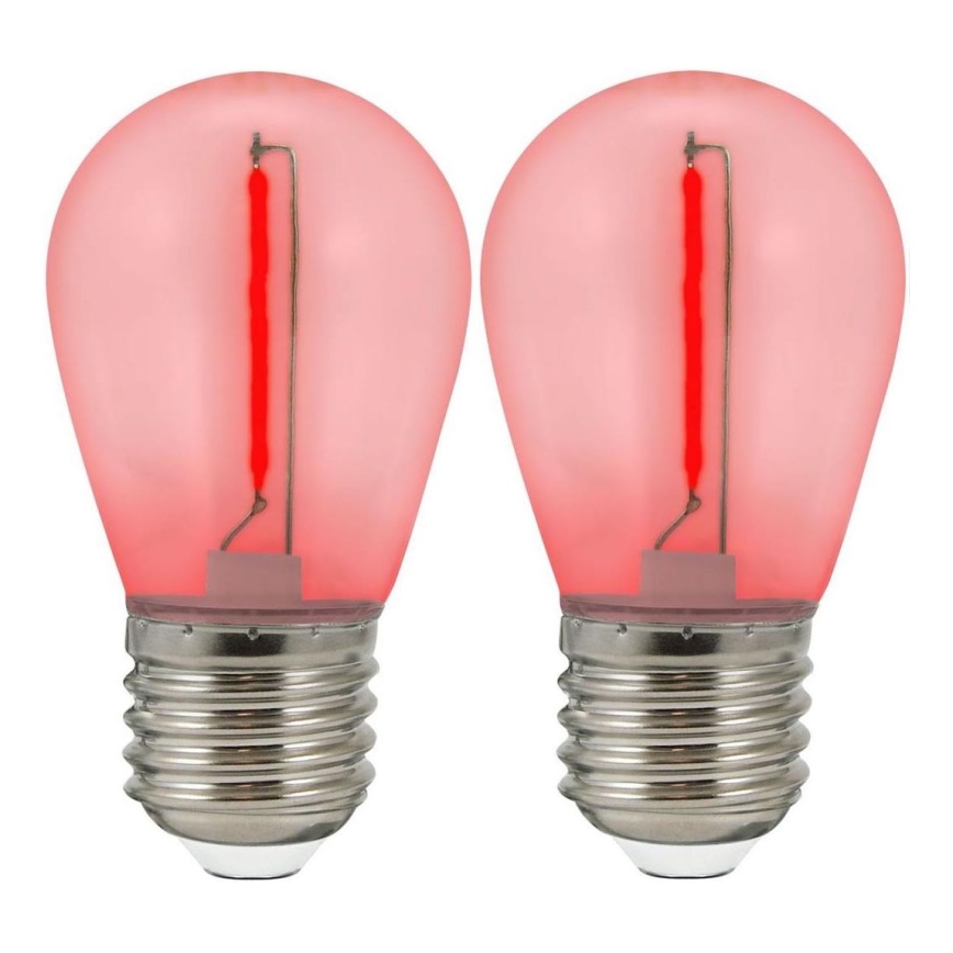 К-кт 2бр. LED крушки PARTY E27/0,3W/36V червен