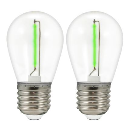 К-кт 2бр. LED крушки PARTY E27/0,3W/36V зелен