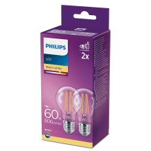 К-кт 2бр. LED крушки Philips A60 E27/7W/230V 2700K