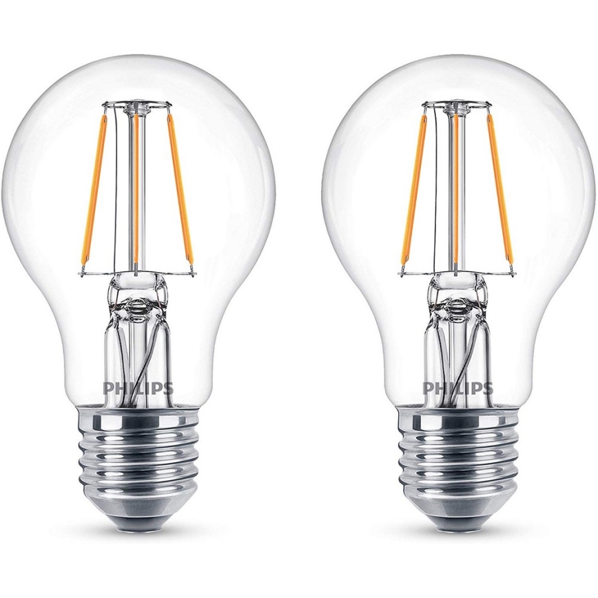 К-кт 2бр. LED крушки Philips E27/4,3W/230V 2700K