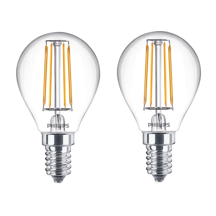 К-кт 2бр. LED крушки Philips P45 E14/4,3W/230V 2700K