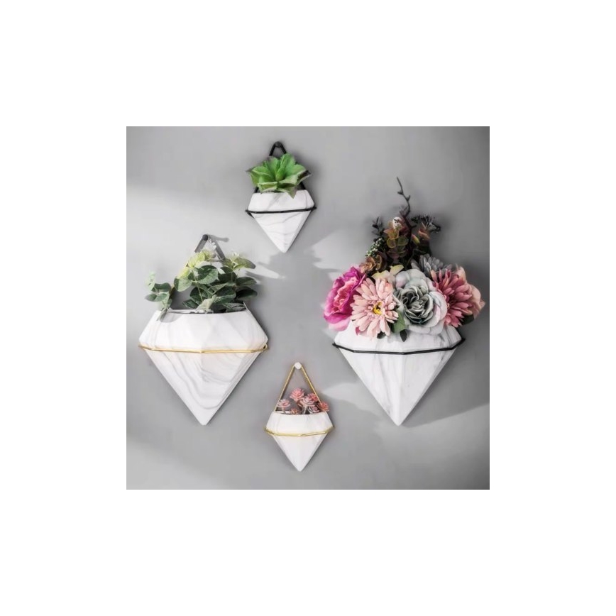 К-кт 2бр. саксии за стена SEMELA 23x20 см черни