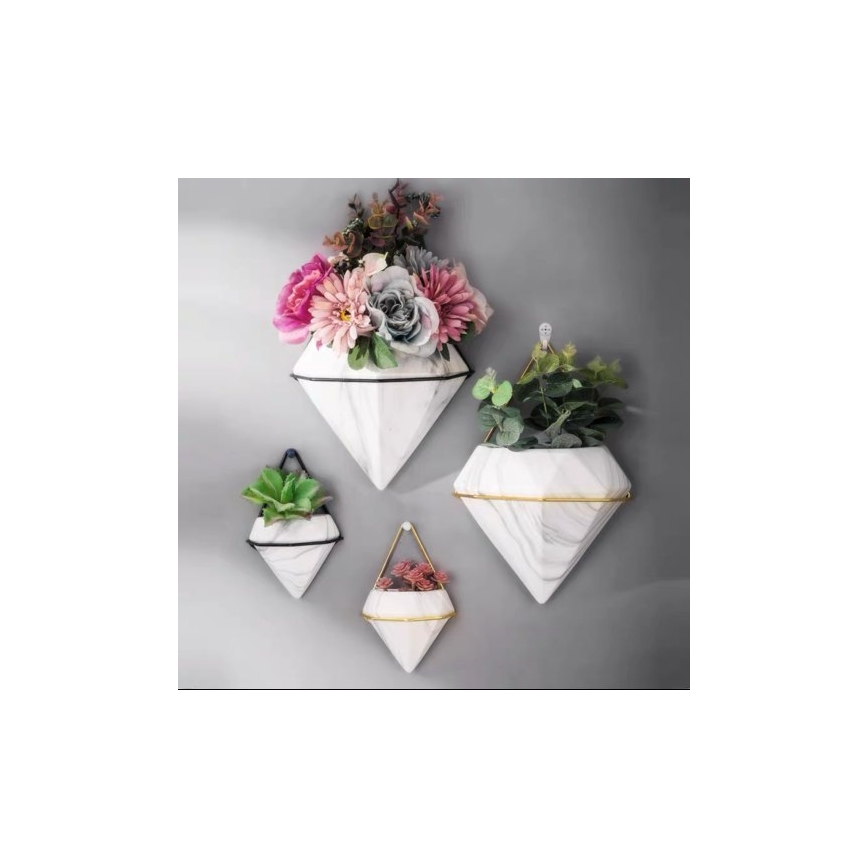 К-кт 2бр. саксии за стена SEMELA 23x20 см черни