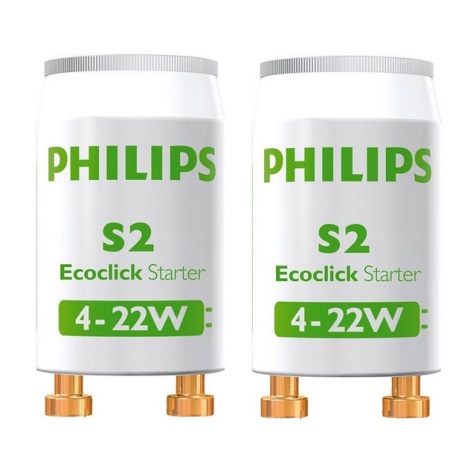 К-кт 2бр. стартер за флуоресцентни крушки Philips S2 4-22W