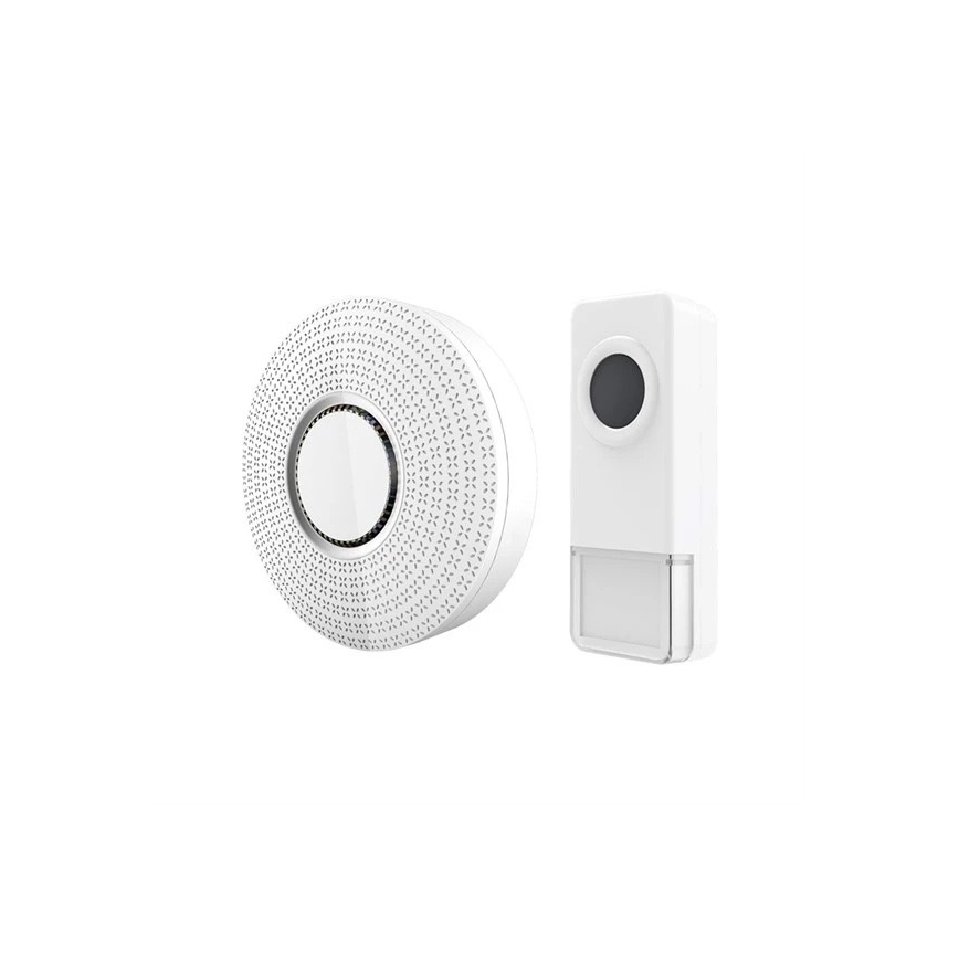К-кт 2x Безжичен звънец за контакт 230V/1xA23 IP55 бял