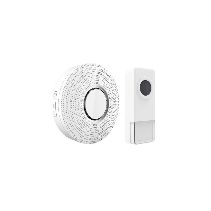 К-кт 2x Безжичен звънец за контакт 230V/1xA23 IP55 бял