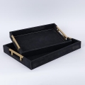 К-кт 2x Декоративен поднос 40x30/34x24 cm черен