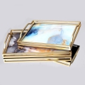 К-кт 2x Декоративен поднос 40x30/35x25 cm златист