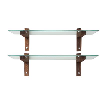 К-кт 2x Етажерка 25x85 см бор/прозрачен