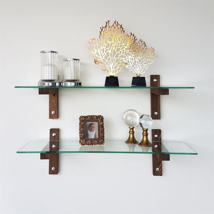 К-кт 2x Етажерка 25x85 см бор/прозрачен