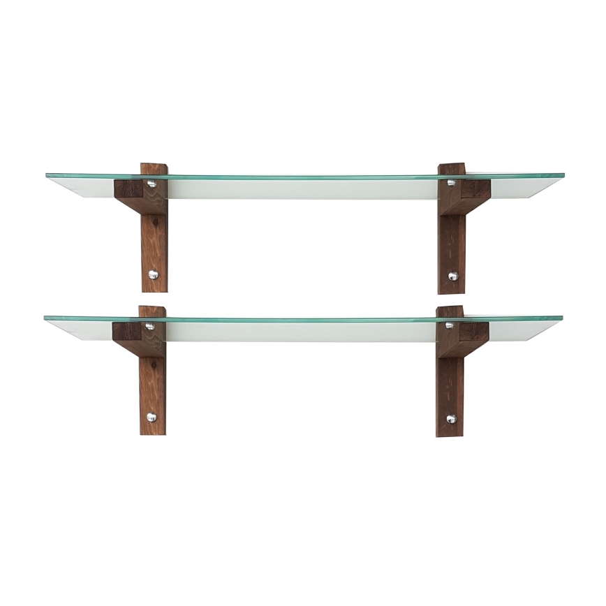 К-кт 2x Етажерка 25x85 см бор/прозрачен