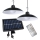 К-кт 2x LED Димируема соларна висяща лампа със сензор за здрач LED/6W/3,7V 2000 mAh IP44 + дистанционно управление