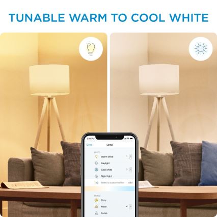 К-кт 2x LED Димируема крушка C37 E14/4,9W/230V 2700-6500K CRI 90 Wi-Fi - WiZ