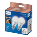 К-кт 2x LED Димируема крушка Philips A60 E27/8W/230V Wi-Fi