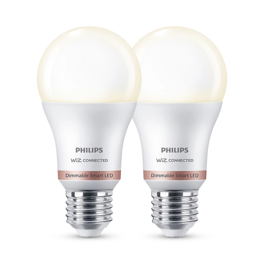 К-кт 2x LED Димируема крушка Philips A60 E27/8W/230V Wi-Fi