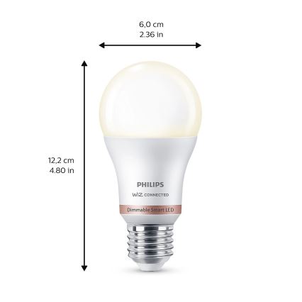 К-кт 2x LED Димируема крушка Philips A60 E27/8W/230V Wi-Fi
