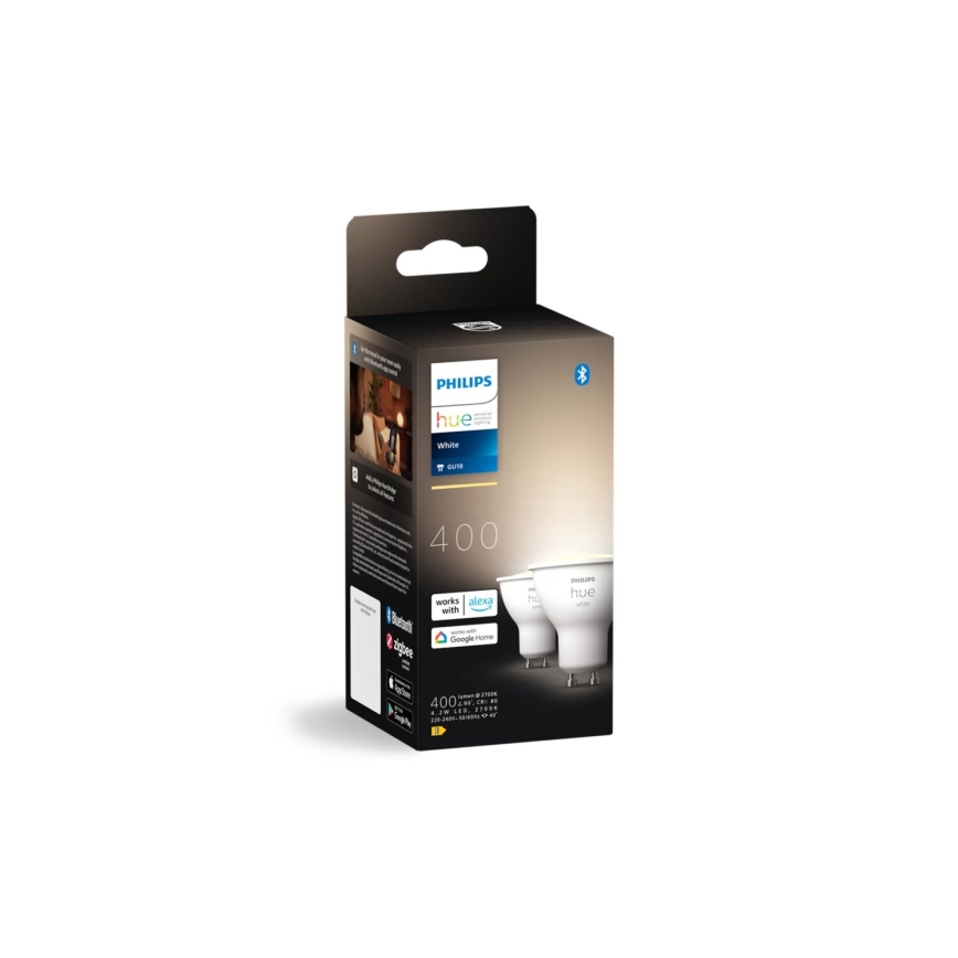 К-кт 2x LED Димируема крушка Philips Hue WHITE GU10/4,2W/230V 2700K