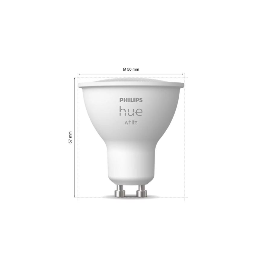 К-кт 2x LED Димируема крушка Philips Hue WHITE GU10/4,2W/230V 2700K