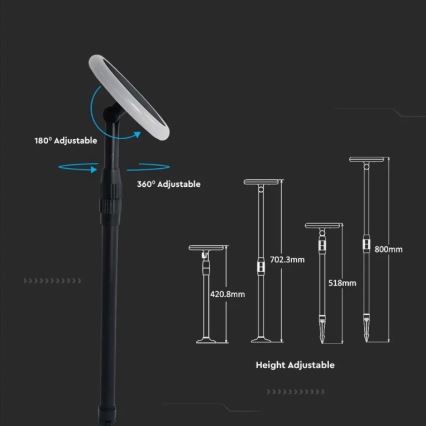 К-кт 2x LED Регулируем соларен лампа GARDEN LED/3W/5V 42-80 см 3000K IP65 1000 mAh