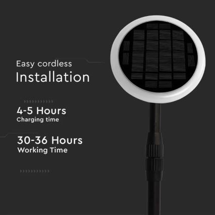 К-кт 2x LED Регулируема соларна лампа GARDEN LED/3W/5V 42-80 см 4000K IP65