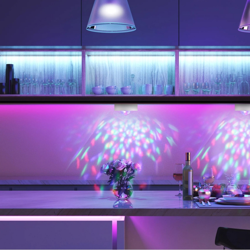 К-кт 2x LED RGB Димируем декоративна лампа FESTA 3xAAA/4,5V + дистанционно управление