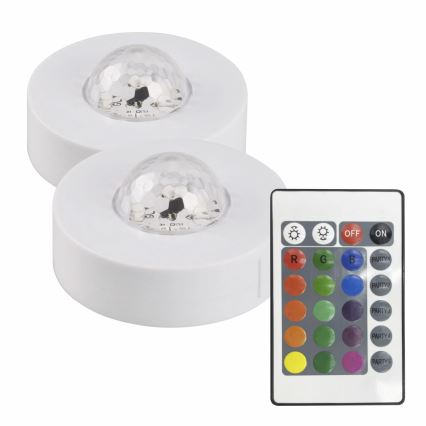 К-кт 2x LED RGB Димируем декоративна лампа FESTA 3xAAA/4,5V + дистанционно управление