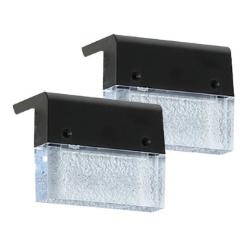К-кт 2x LED RGB Соларен аплик LED/1W/1,2V 3500K IP65