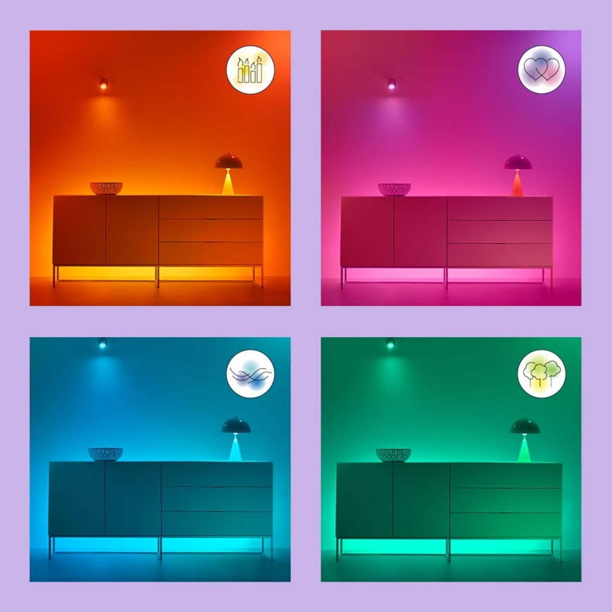 К-кт 2x LED RGBW Димируема крушка C37 E14/4,9W/230V 2200-6500K Wi-Fi - WiZ