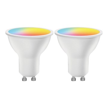 К-кт 2x LED RGBW Димируема крушка MESH Интелигентен GU10/6,5W/230V 2700-6500K - Aigostar