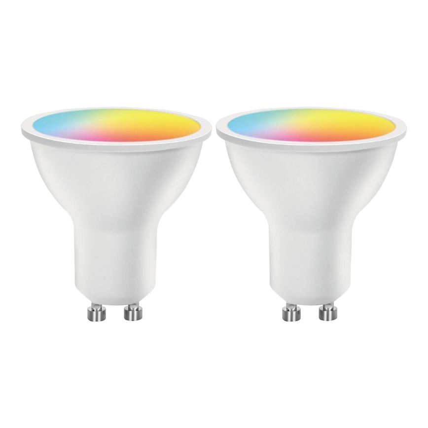 К-кт 2x LED RGBW Димируема крушка MESH Интелигентен GU10/6,5W/230V 2700-6500K - Aigostar