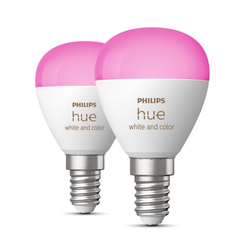 К-кт 2x LED RGBW Димируема крушка Philips Hue White And Color Ambiance P45 E14/5,1W/230V 2000-6500K