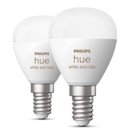 К-кт 2x LED RGBW Димируема крушка Philips Hue White And Color Ambiance P45 E14/5,1W/230V 2000-6500K