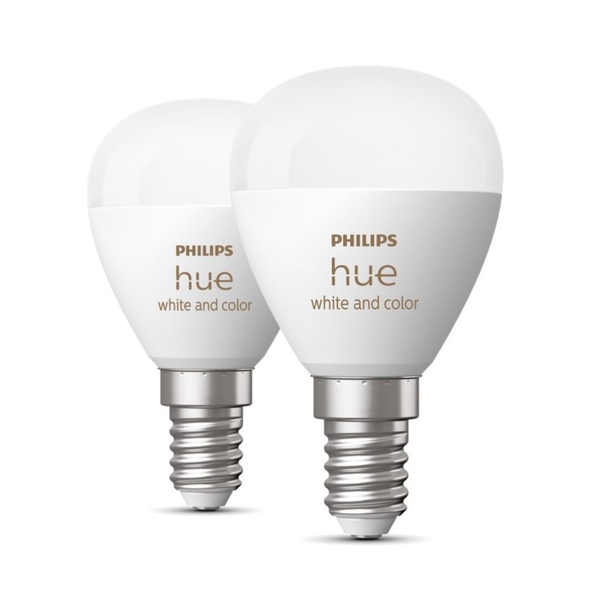 К-кт 2x LED RGBW Димируема крушка Philips Hue White And Color Ambiance P45 E14/5,1W/230V 2000-6500K